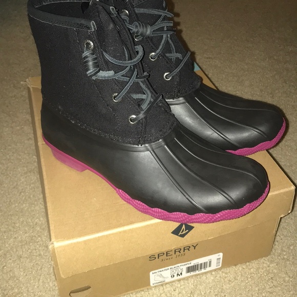 lavender sperry boots